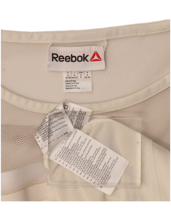 Damska koszulka Reebok Crop Top UK 10 Small White Polyester