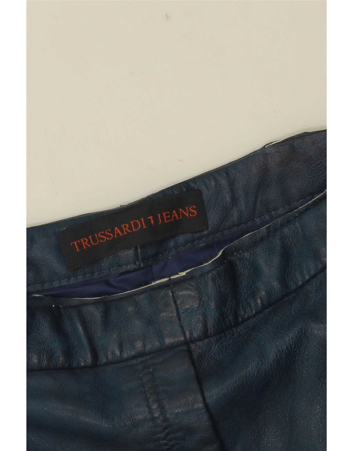 Damskie skórzane spodenki Trussardi W30 Średni granat