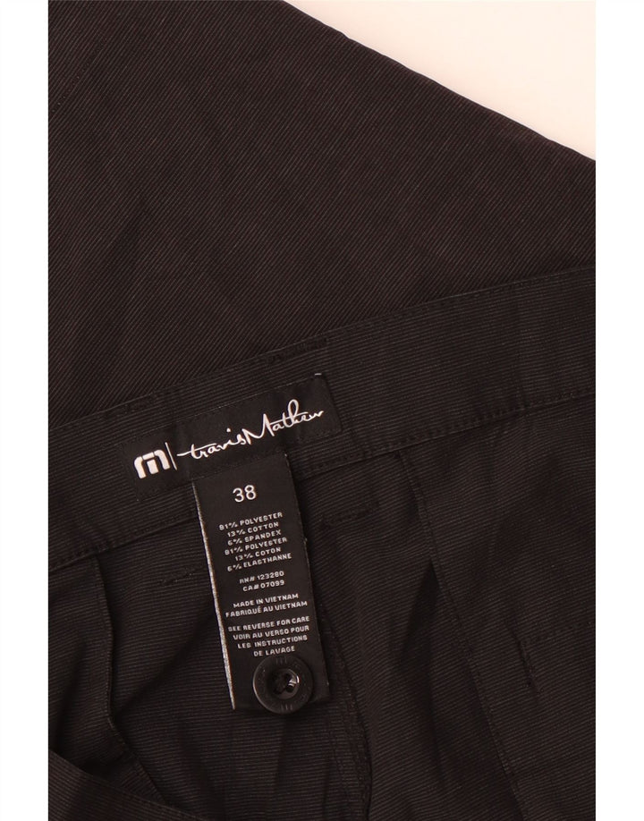 Męskie spodenki chino Travis Mathew W38 XL, czarny, prążkowany poliester