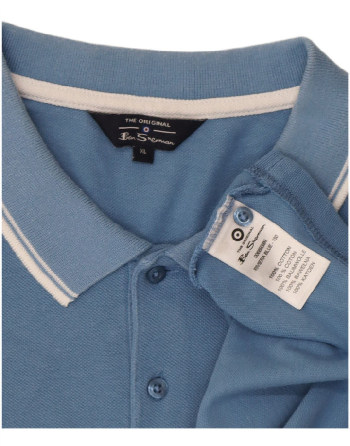 Męska koszulka polo Ben Sherman XL, niebieska, bawełniana