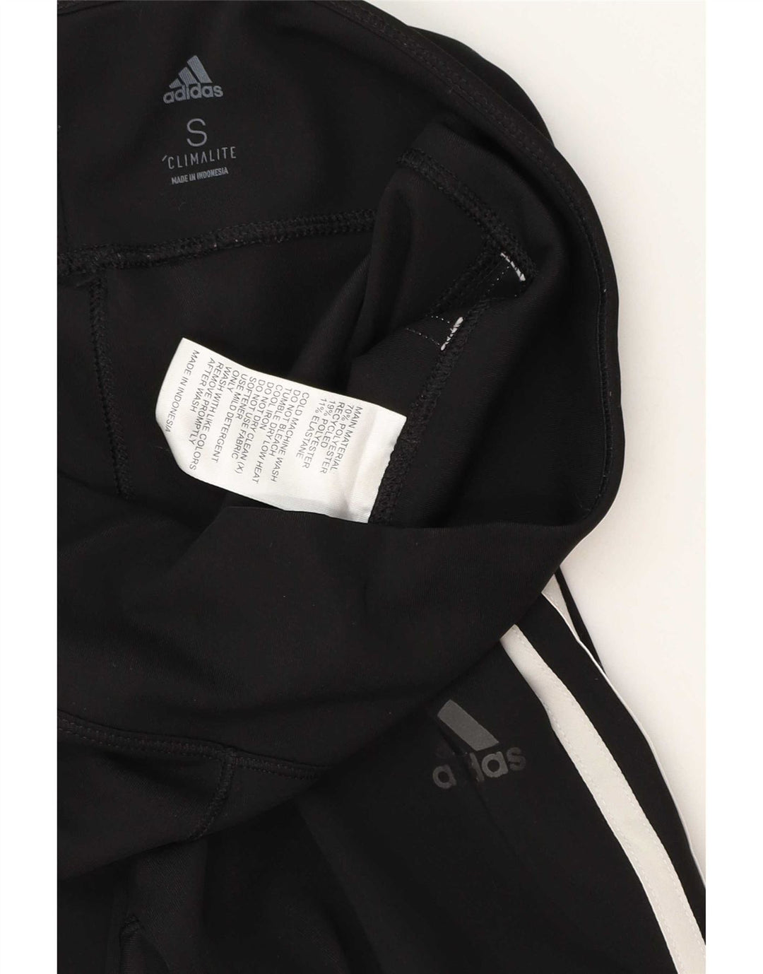 Damskie legginsy Adidas Climalite UK 8, małe, czarne, poliestrowe