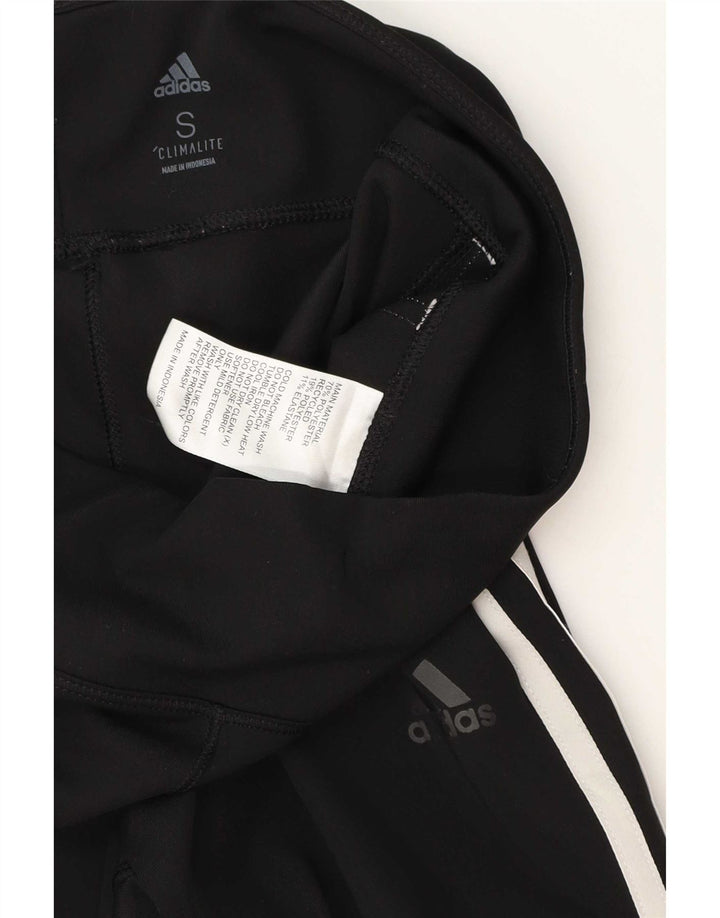 Damskie legginsy Adidas Climalite UK 8, małe, czarne, poliestrowe