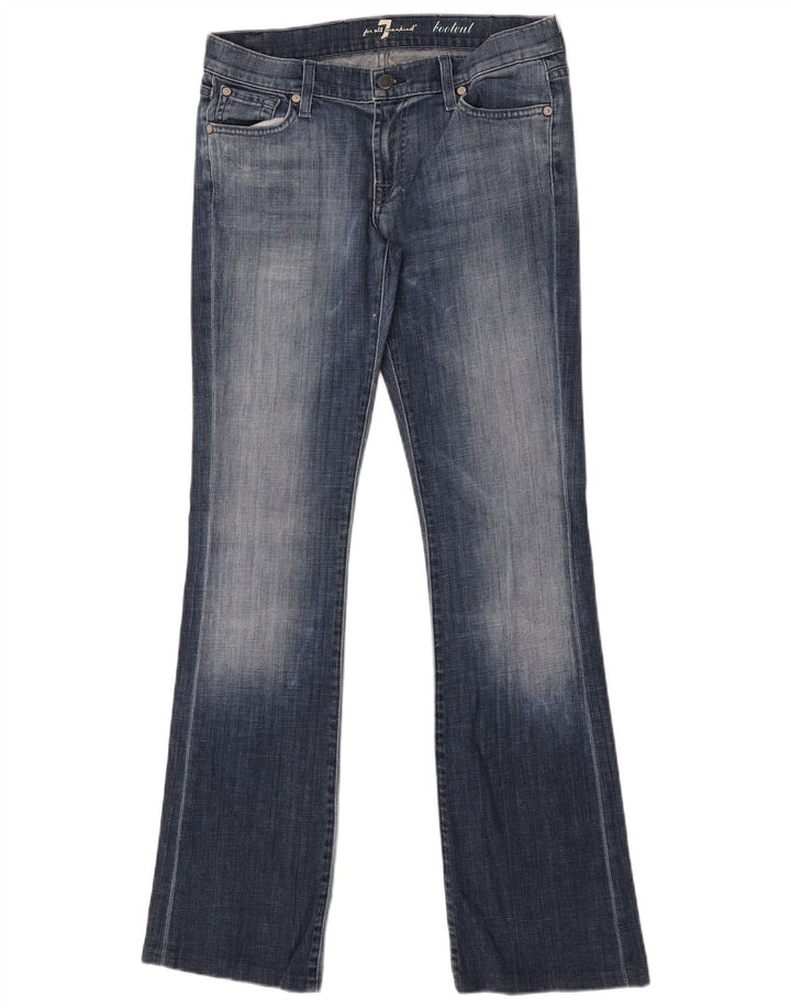 7 For All Mankind Damskie dżinsy Bootcut W28 L33 Niebieska bawełna
