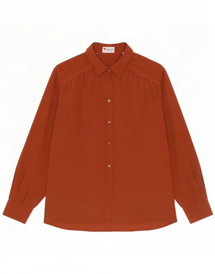 Bluzka koszulowa vintage IT 46 Large Brown