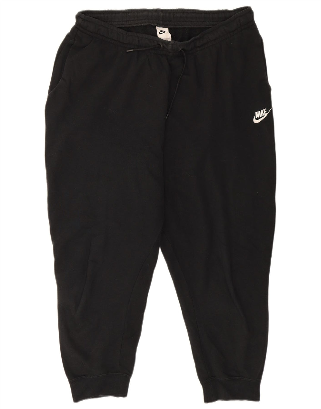 Męskie spodnie dresowe Nike Crop, duże, czarne, bawełniane