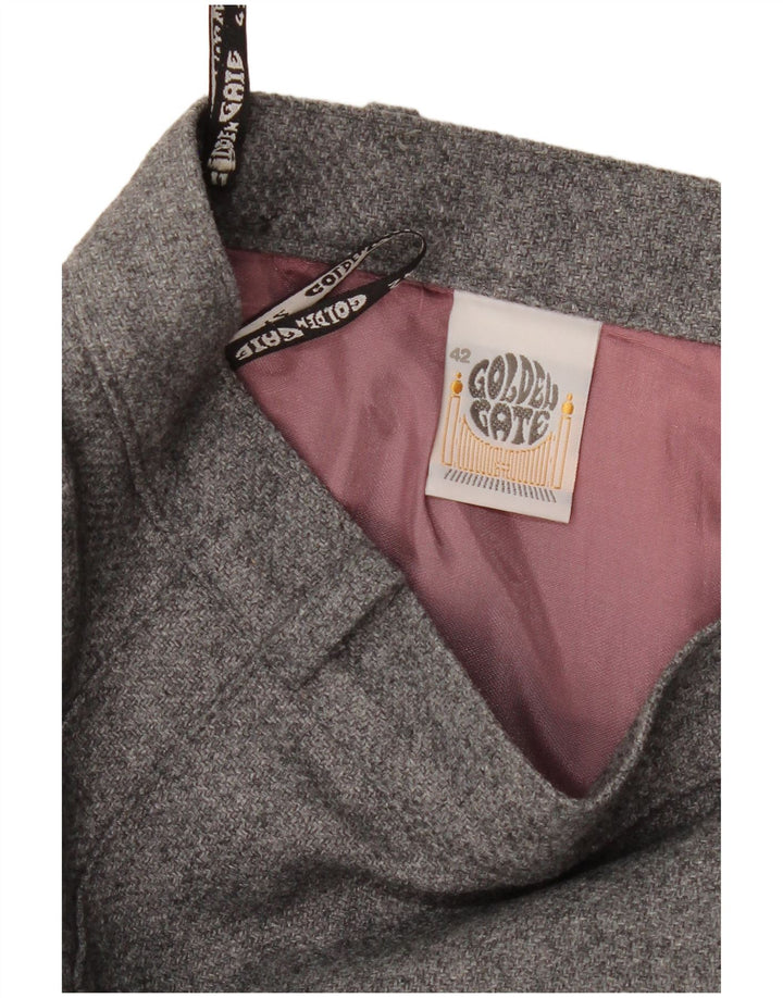 Damska spódnica w kształcie litery A Golden Gate IT 42 Medium W30 Szary poliamid