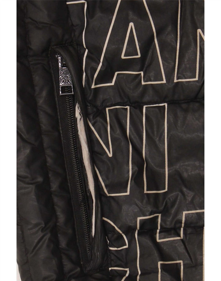 Męska wyściełana kurtka Armani Exchange Graphic UK 40, duża czarna