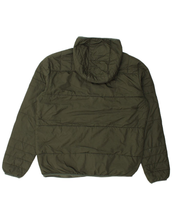 Męska ocieplana kurtka z kapturem Jack & Jones UK 42 XL, zielony poliester