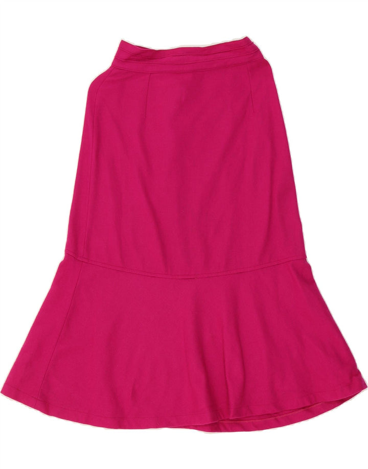 VINTAGE Womens Trumpet Skirt IT 42 Medium W26  Pink Wool Vintage Vintage and Second-Hand Vintage from Messina Hembry 