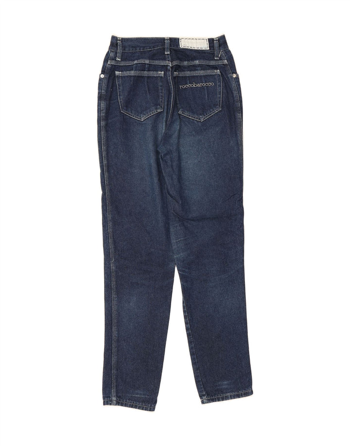 ROCCOBAROCCO Womens Tapered Jeans W29 L29 Navy Blue Cotton Vintage Roccobarocco and Second-Hand Roccobarocco from Messina Hembry 