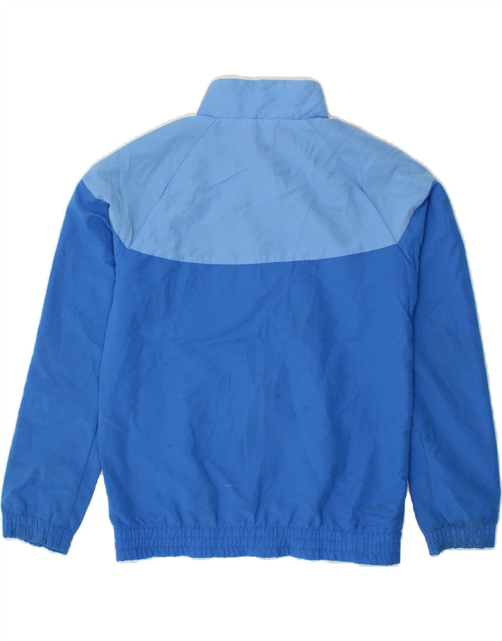 ADIDAS Girls Tracksuit Top Jacket 9-10 Years Blue Colourblock Polyester Vintage Adidas and Second-Hand Adidas from Messina Hembry 