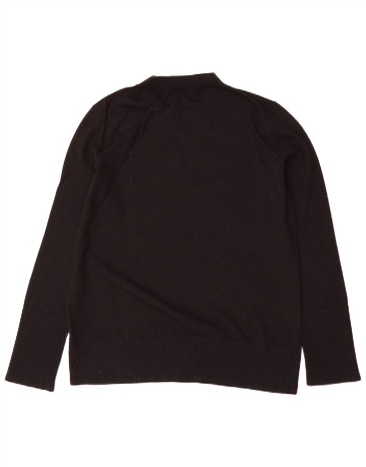 Cos Damski sweter oversize z okrągłym dekoltem UK 10, mała czarna wełna