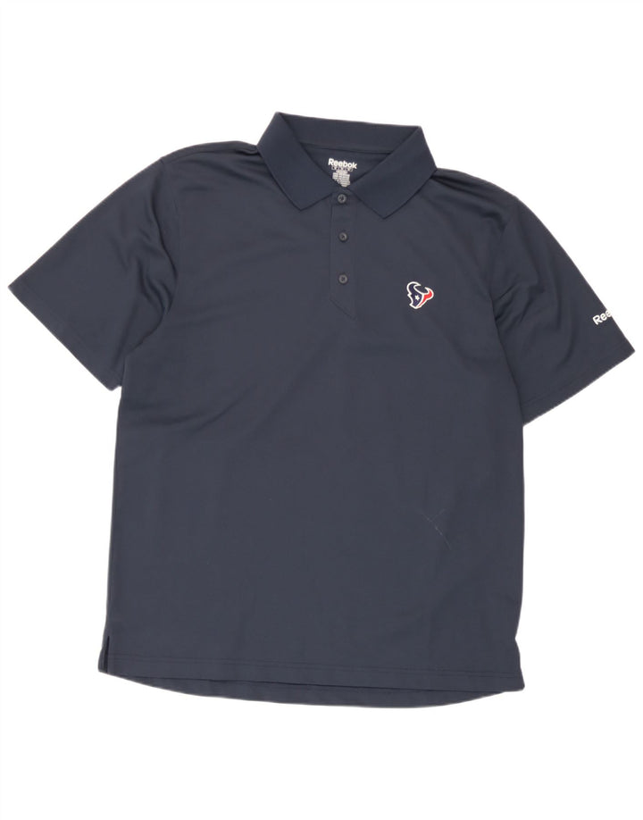 Męska koszulka polo Reebok Houston Texans, średni granatowy poliester