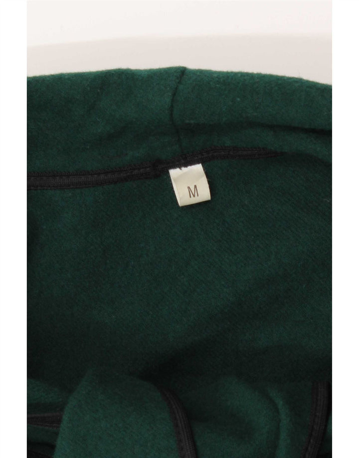 Vintage damski płaszcz Capelet z wiązaniem z przodu UK 14 średni zielony