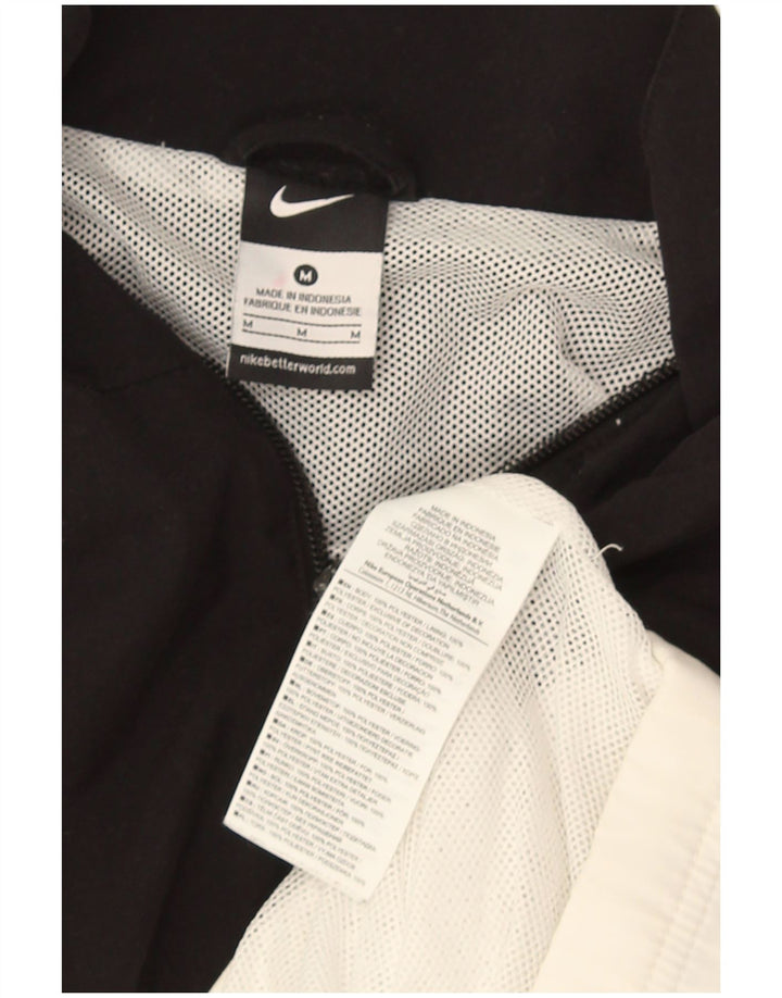 Męska kurtka dresowa Nike, średnia czarna, poliestrowa z blokami kolorów