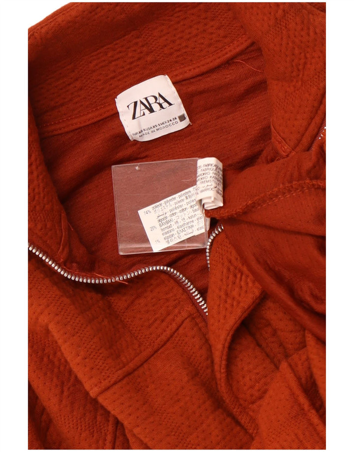Damska kurtka bomberka oversize ZARA UK 6 XS Bordowy poliester