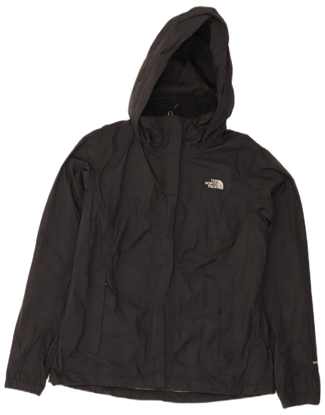 Damska kurtka przeciwdeszczowa z kapturem The North Face UK 14, średni czarny nylon