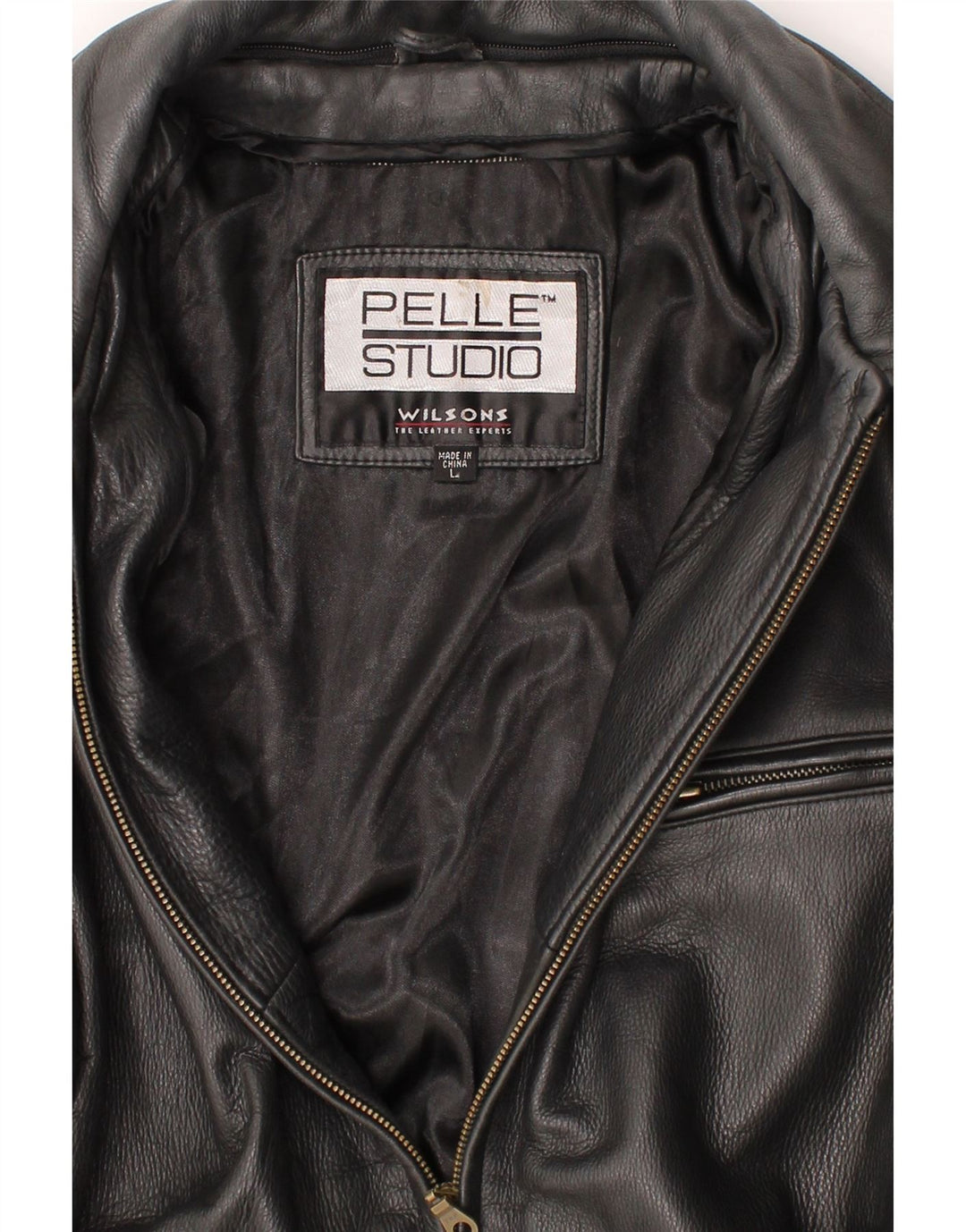 WILSONS Womens Leather Coat UK 16 Large Black Leather Vintage Wilsons and Second-Hand Wilsons from Messina Hembry 