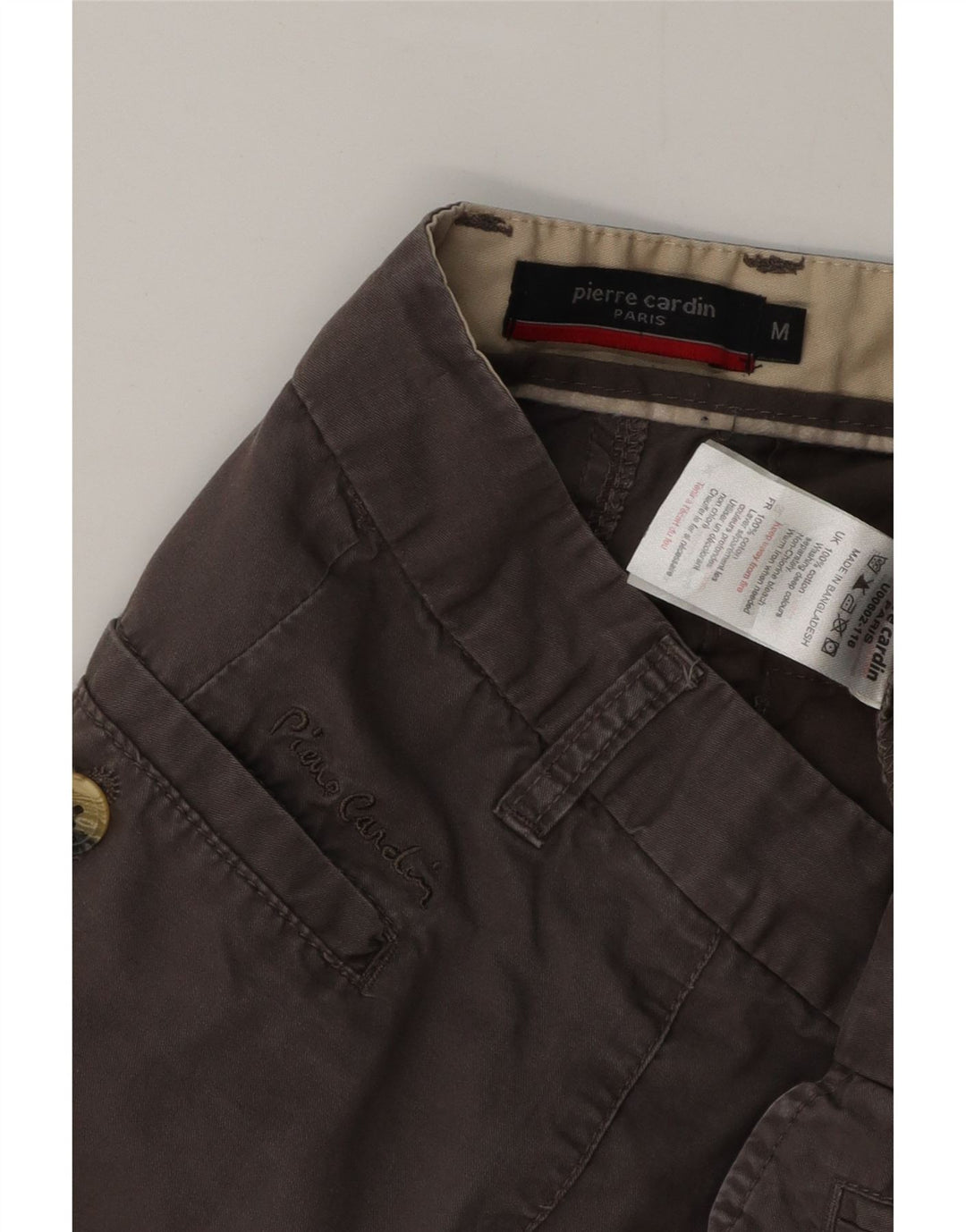 Męskie spodenki Chino Pierre Cardin Medium W36, szara bawełna