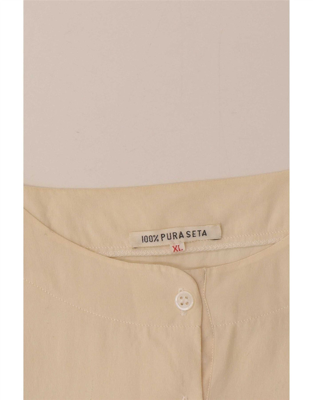 Bluzka damska Vintage Top UK 18 XL Beżowy jedwab
