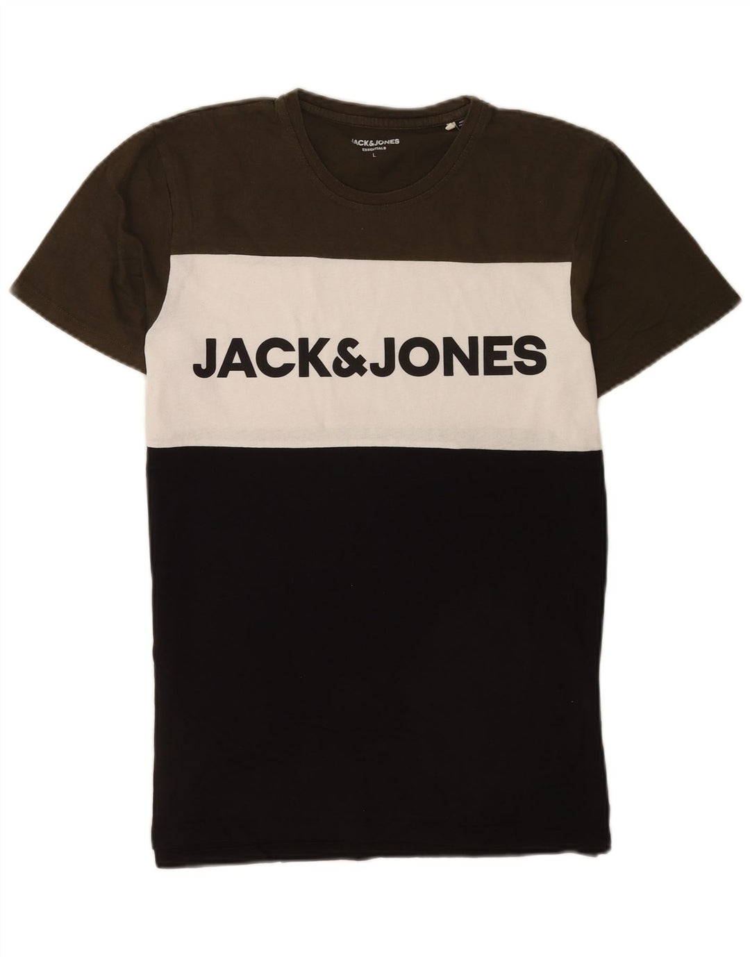 Męski T-shirt z grafiką Jack & Jones, duży, wielokolorowy blok kolorów