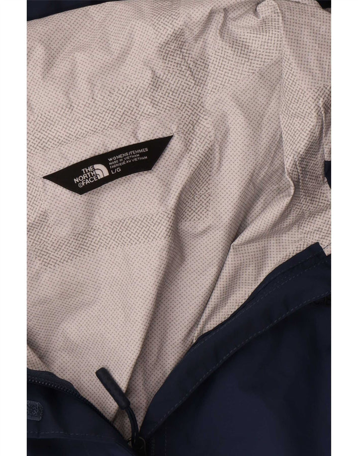 Damska kurtka przeciwdeszczowa z kapturem The North Face UK 16, duża, granatowa