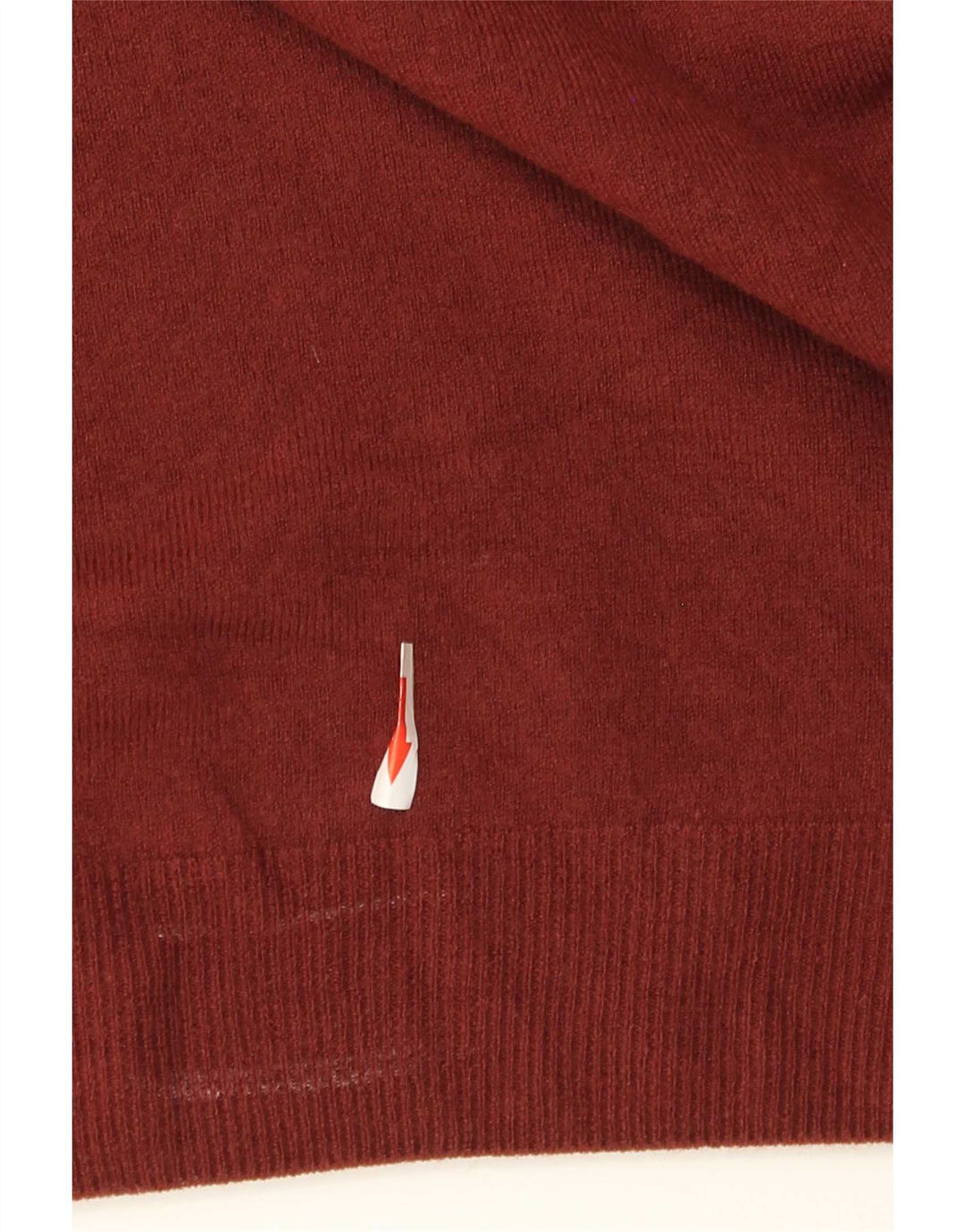 Marks & Spencer Męski sweter z dekoltem w kształcie litery V, średni bordowy akryl