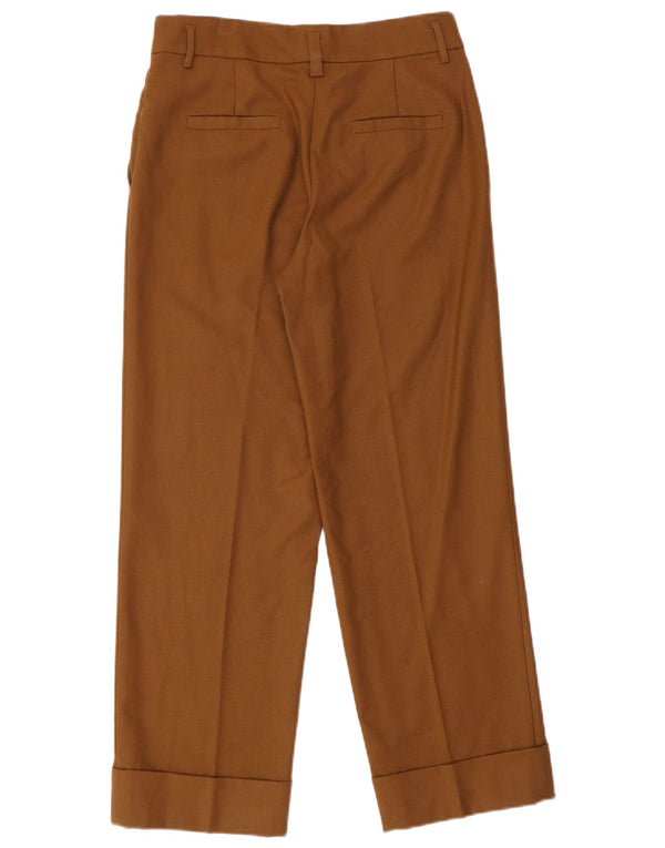 Damskie spodnie codzienne Massimo Dutti z wysokim stanem EU 38 Small W28 L27 brązowe