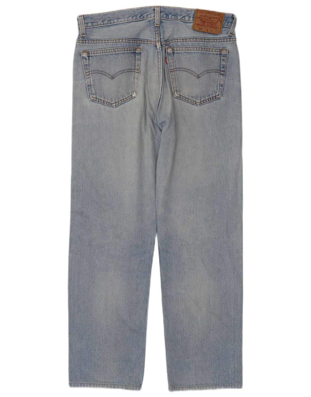 Męskie jeansy Levi's 501 w trudnej sytuacji W34 L29 Niebieska bawełna