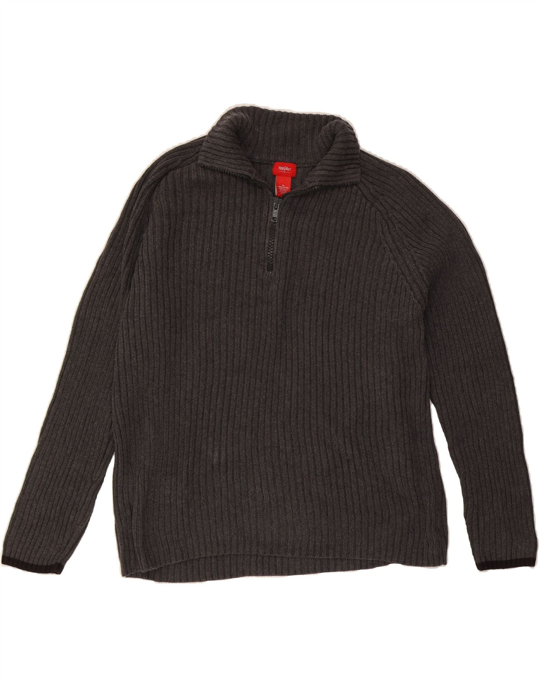 MOSSIMO Mens Zip Neck Jumper Sweater Medium Grey Cotton Vintage Mossimo and Second-Hand Mossimo from Messina Hembry 