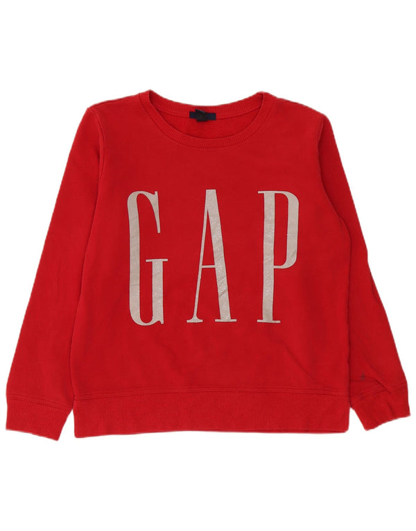 Damski sweter graficzny Gap UK 14, średni czerwony, bawełniany