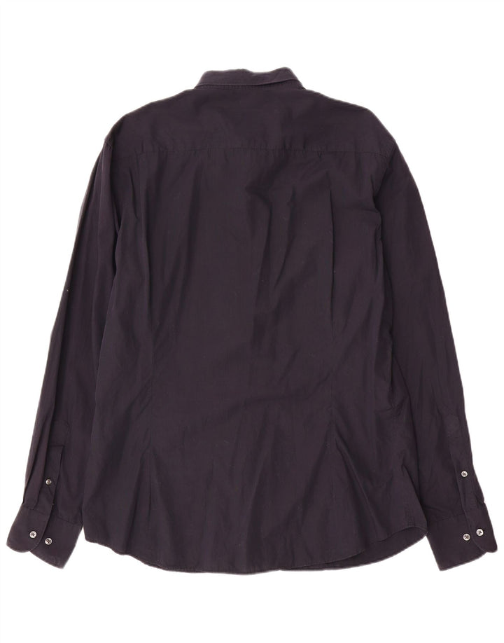 Koszula męska MASSIMO DUTTI Slim Fit XL, granatowa, bawełniana