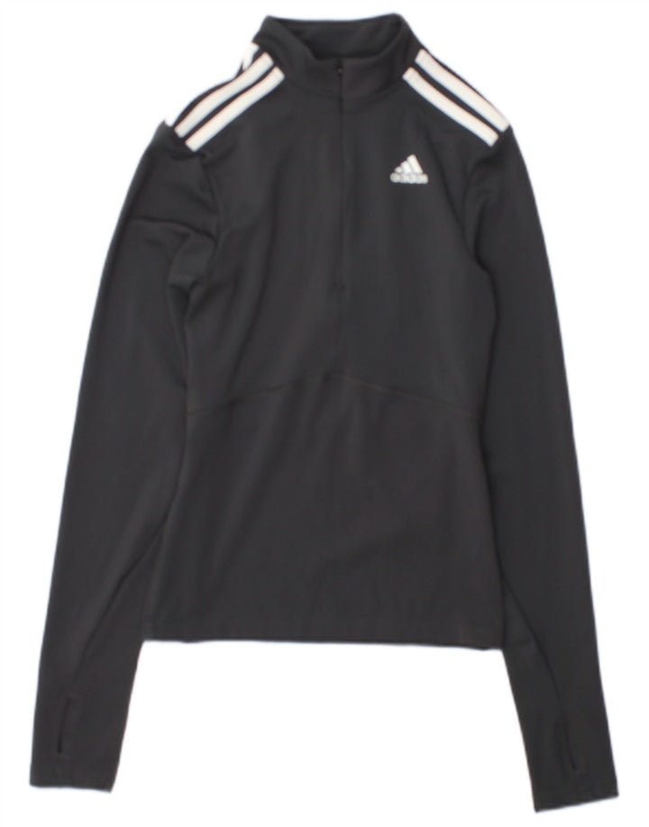 Damski dres Adidas z zamkiem błyskawicznym na szyi, UK 4/6 XS, szary, blok kolorów