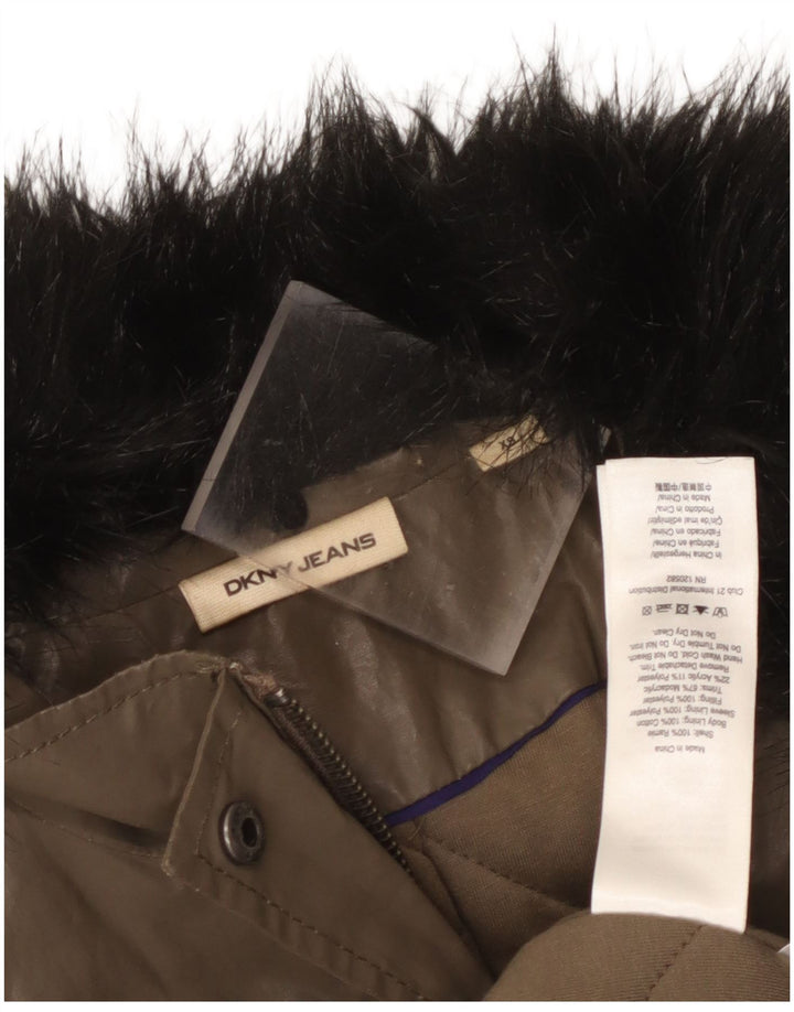 Płaszcz damski Dkny UK 6 XS Khaki Ramie