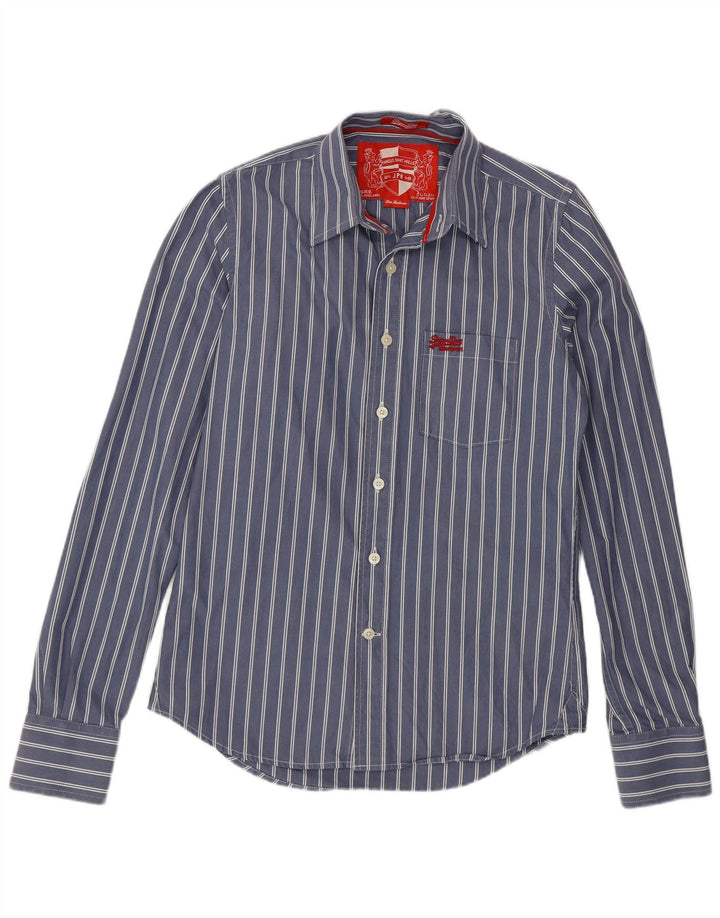 Koszula męska Superdry, bawełniana w średnie niebieskie paski