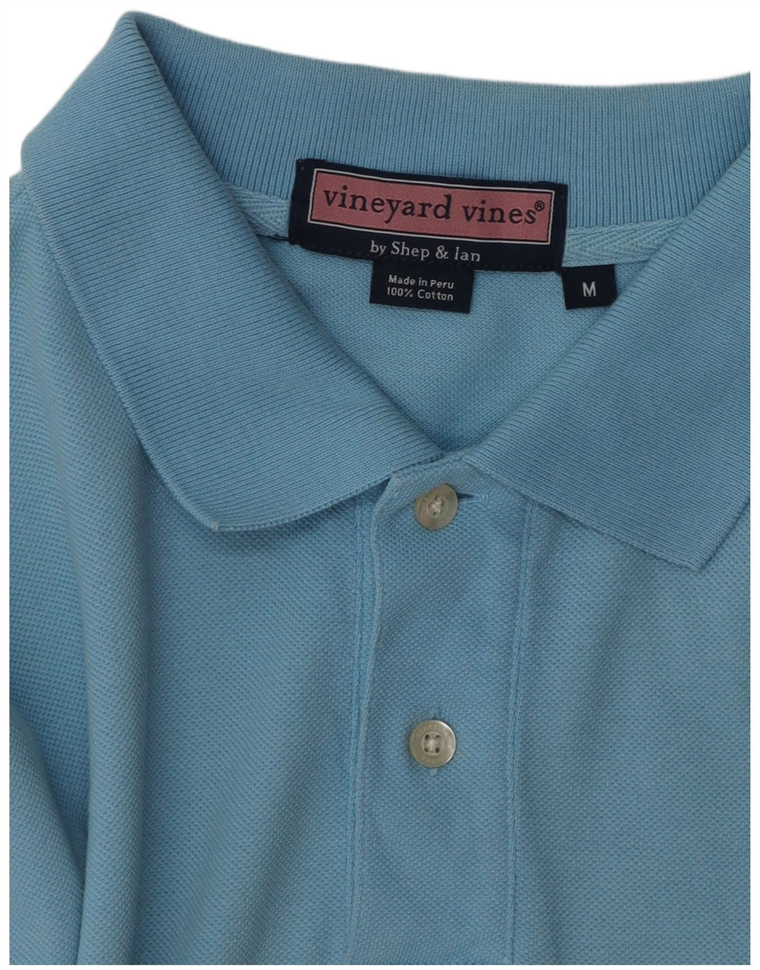 Męska koszulka polo VINEYARD VINES, bawełniana, w kolorze średniego błękitu