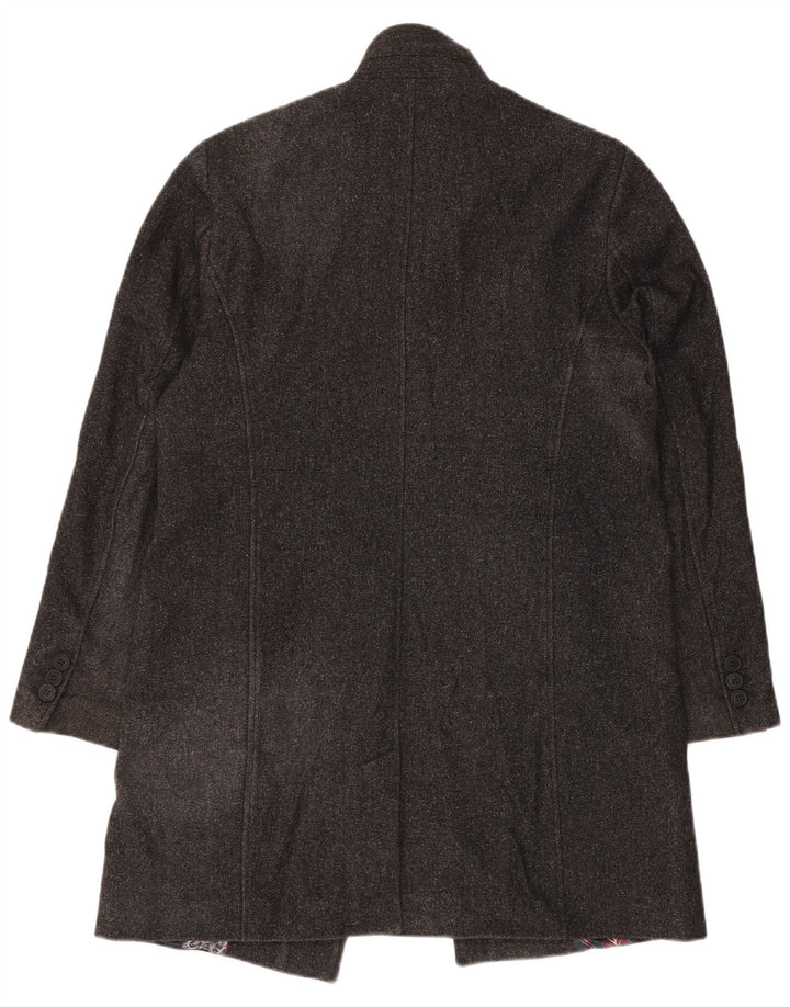 Płaszcz męski Ted Baker, rozmiar 2, mały, szary, wełniany w cętki