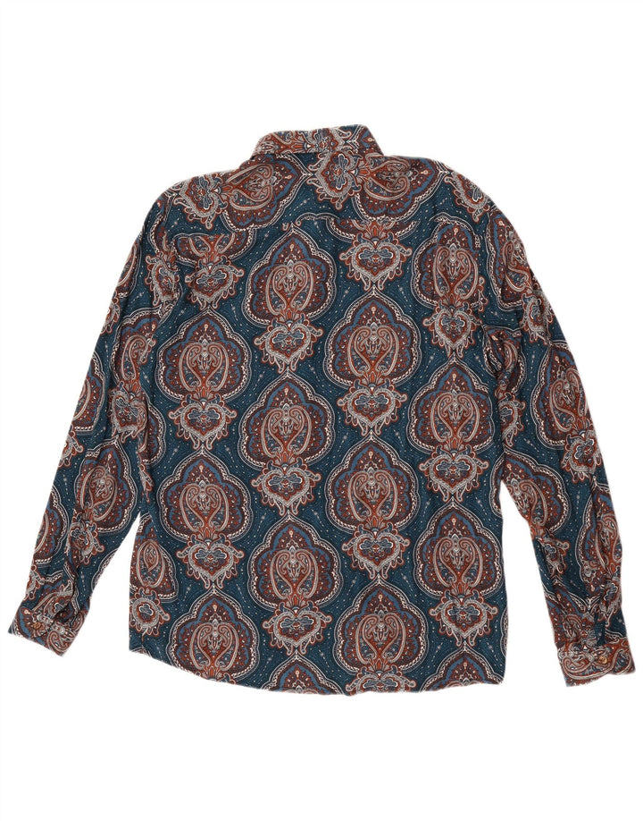 Koszula męska Over/D 2XL Niebieska wiskoza Paisley