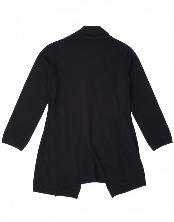 Damski sweter o przedłużonym fasonie Zara UK 18 XL Granatowa wiskoza