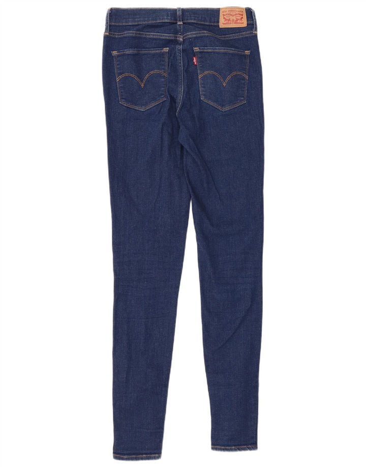 Damskie jeansy LEVI'S Super Skinny z wysokim stanem W27 L32 Niebieska bawełna