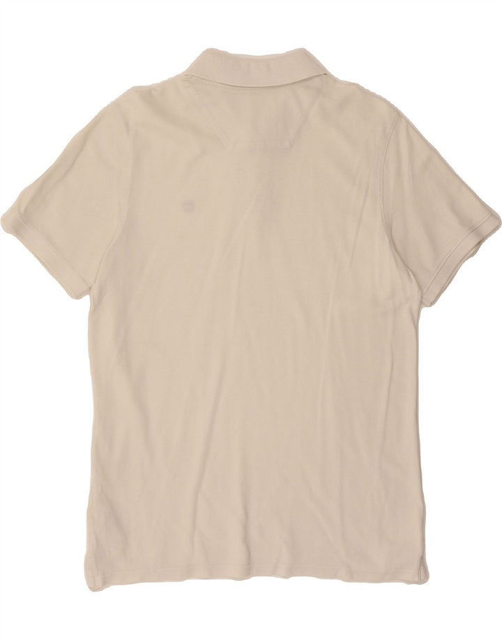 TIMBERLAND Mens Polo Shirt Medium White Cotton Vintage Timberland and Second-Hand Timberland from Messina Hembry 