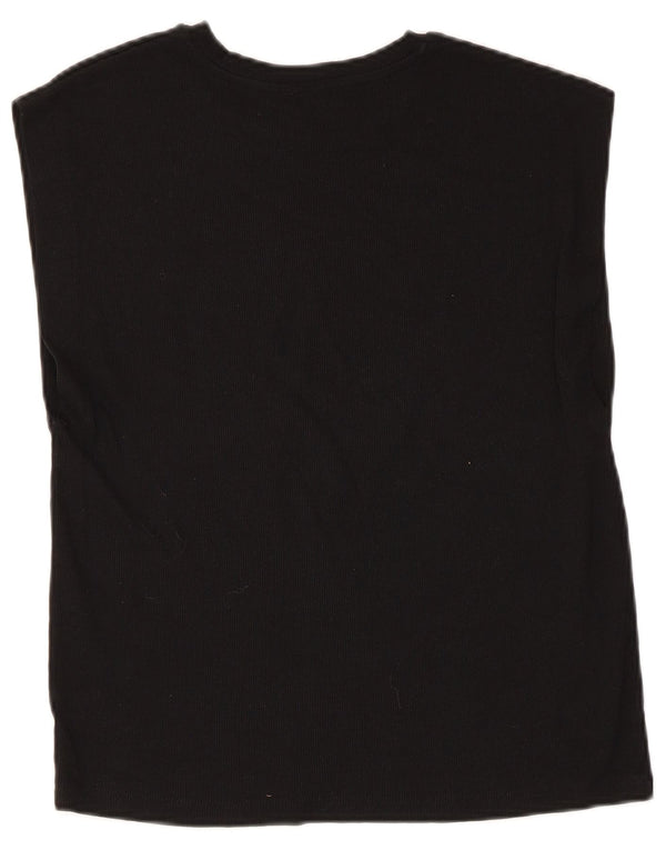 Top damski Zara Top UK 10 Small, czarny, bawełniany