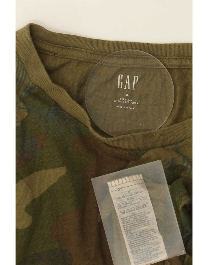 T-shirt męski Gap, bawełniany kamuflaż, średni khaki