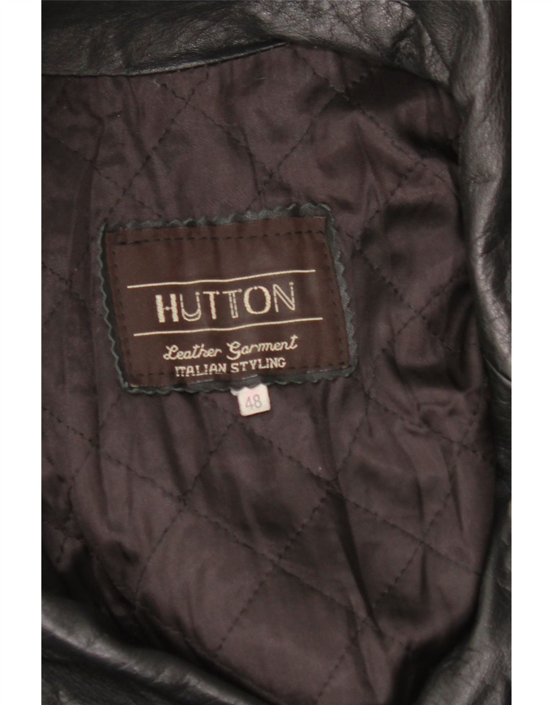 Damski płaszcz skórzany VINTAGE IT 48 XL czarny