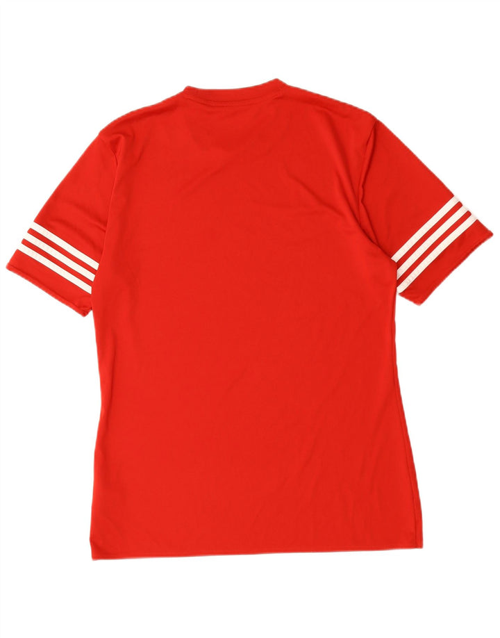 Adidas Męska koszulka Climalite Top, średni czerwony poliester