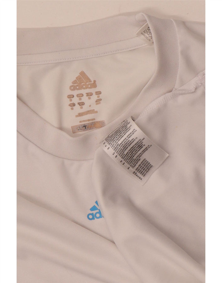 Męska koszulka z grafiką Adidas F50 Top, średnia, biała, poliestrowa