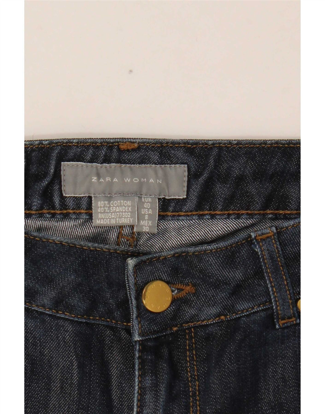 Damskie spodenki jeansowe Zara EU 40 Medium W30 Granatowa bawełna