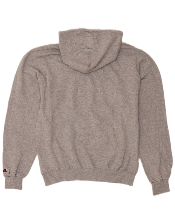 Męski sweter z kapturem Champion Graphic, średnioszary, bawełniany w cętki