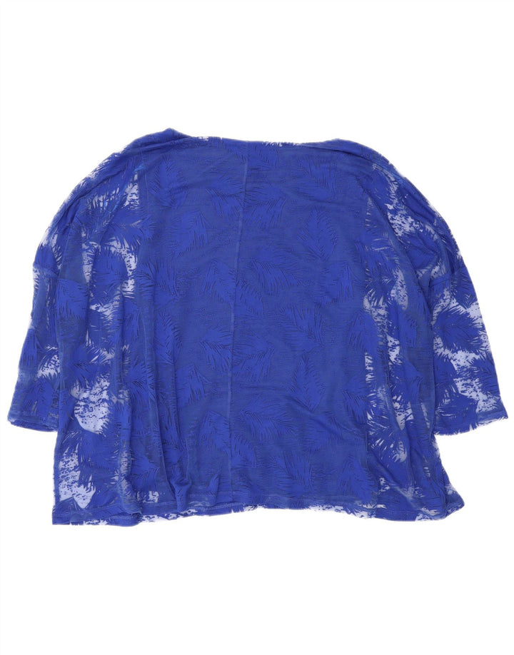 Damski top oversize Phase Eight z rękawem 3/4, UK 12, średni niebieski w kwiaty