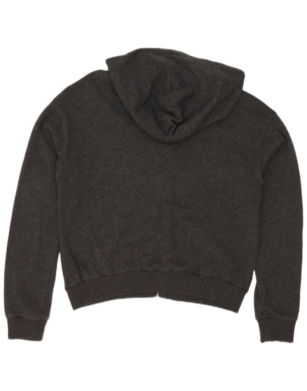 Damski sweter z kapturem i zamkiem błyskawicznym Abercrombie & Fitch UK 16, duży, szary